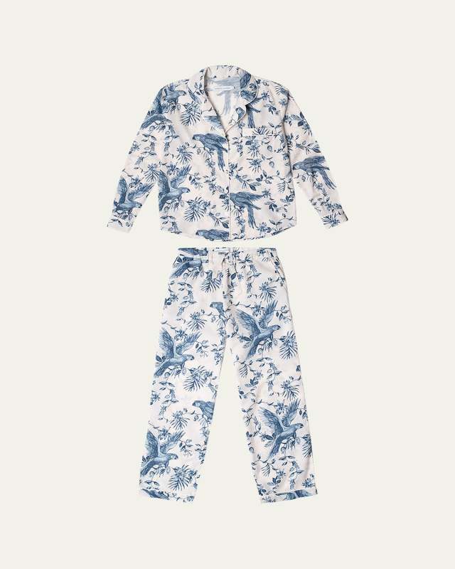 Bromley Parrot-Print Organic Cotton Pajama Set